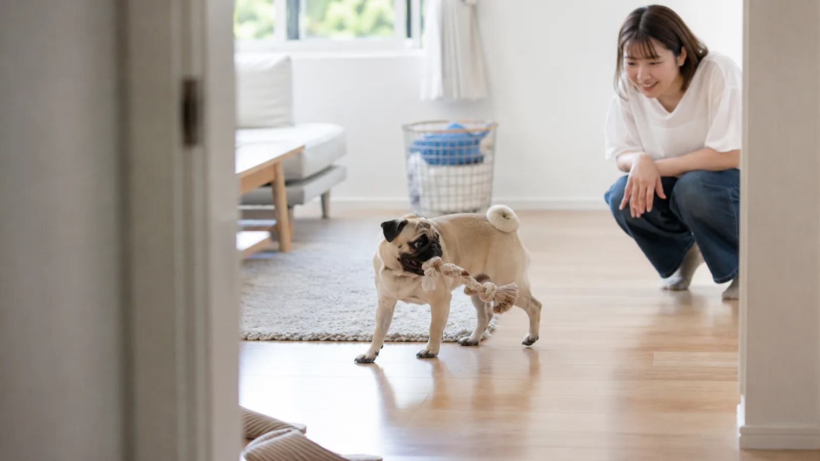 パグの性格と特徴。愛嬌があり活発とされるコンパニオン犬種
