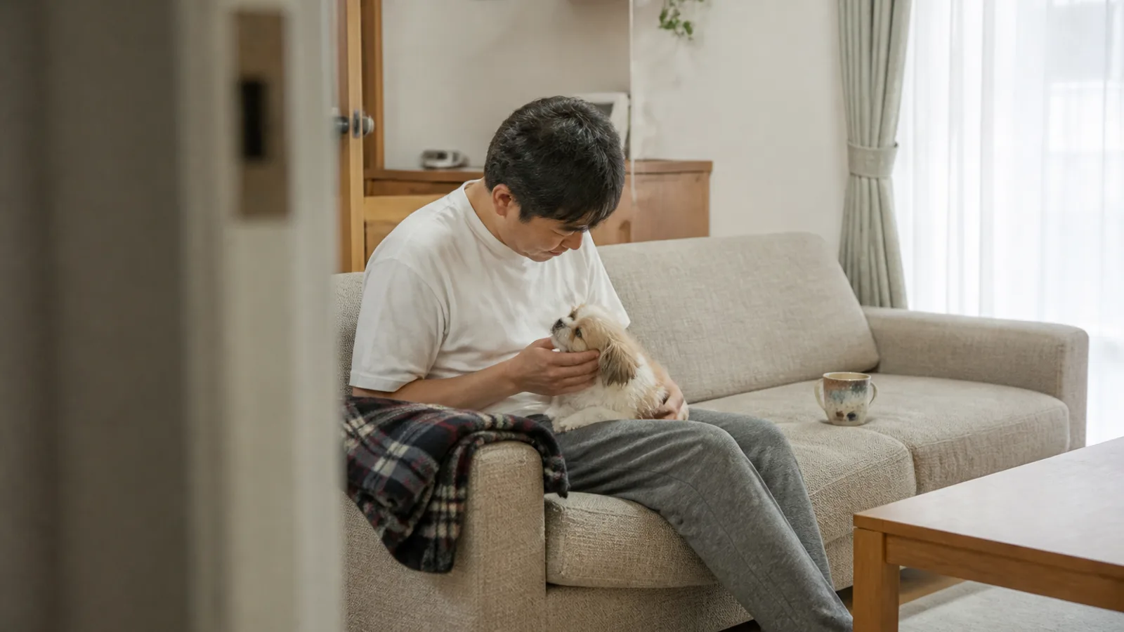 チワワとシー・ズーのミックス犬チワズー。顔立ちと目まわりの体質に両親系統が重なる組み合わせ